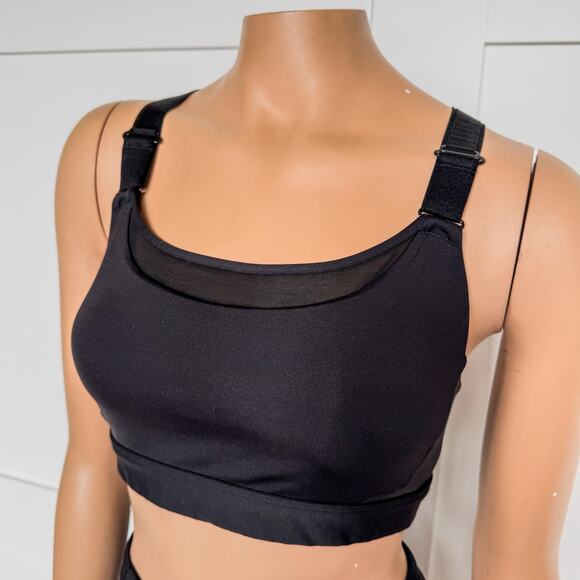 Athleta Ultimate Adjustable Black Sports Bra, Women's A-C, High Impact Ready - Picture 8 of 9